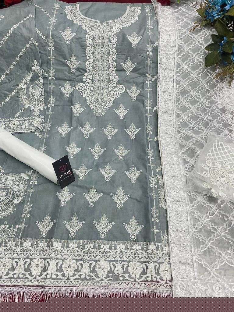 HOOR TEX 21018 COLOURS BY HOOR TEX 21018 TO 21018-E SERIES DESIGNER ANARKALI SUITS COLLECTION BEAUTIFUL STYLISH FANCY COLORFUL PARTY WEAR & OCCASIONAL WEAR HEAVY COTTON EMBROIDERED DRESSES AT WHOLESALE PRICE