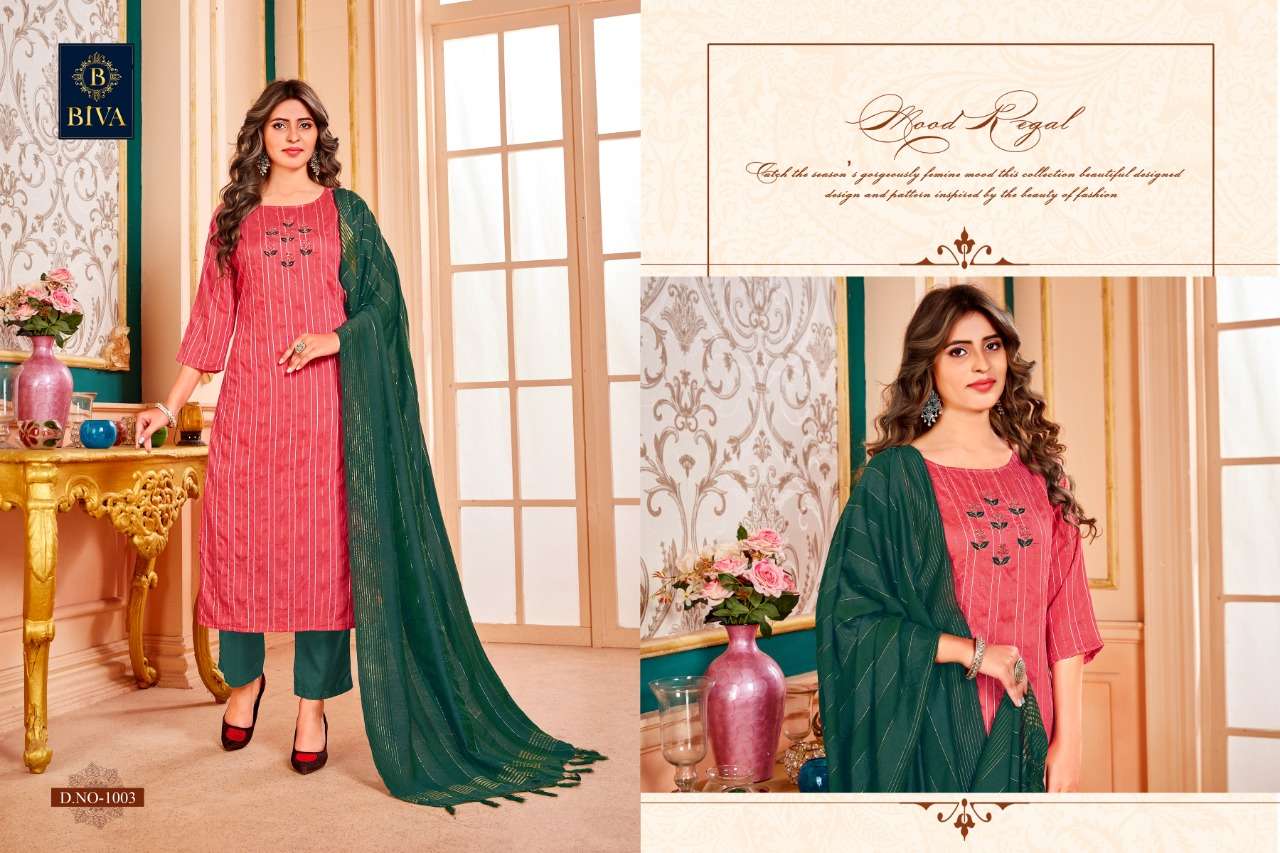 AURA BY BIVA 1001 TO 1008 SERIES BEAUTIFUL SUITS COLORFUL STYLISH FANCY CASUAL WEAR & ETHNIC WEAR HANDLOOM COTTON DRESSES AT WHOLESALE PRICE