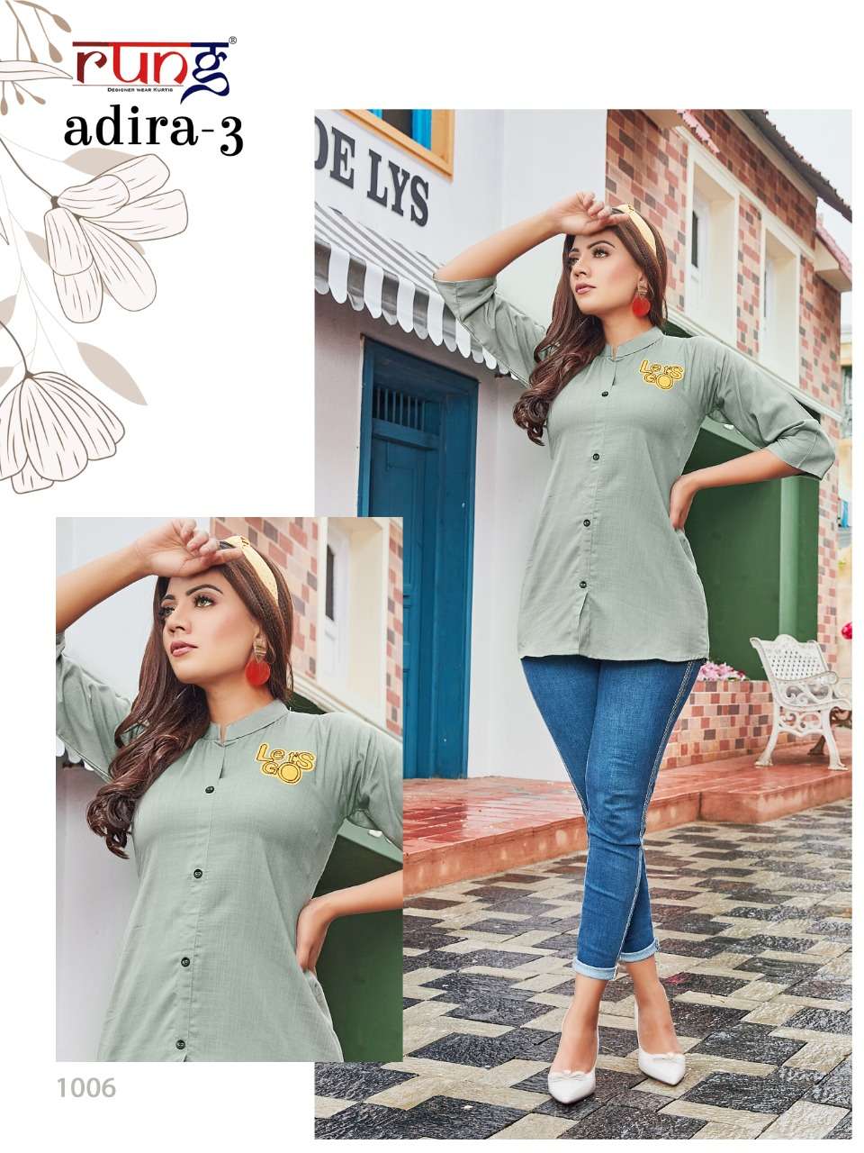 Adira Vol-3 By Rung 1001 To 1010 Series Designer Stylish Fancy Colorful Beautiful Party Wear & Ethnic Wear Collection Rayon Tops At Wholesale Price