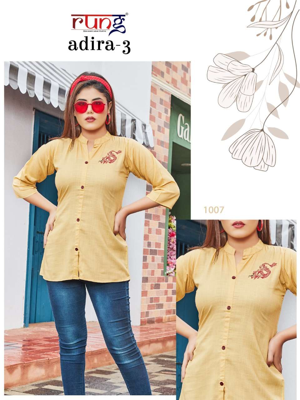 Adira Vol-3 By Rung 1001 To 1010 Series Designer Stylish Fancy Colorful Beautiful Party Wear & Ethnic Wear Collection Rayon Tops At Wholesale Price