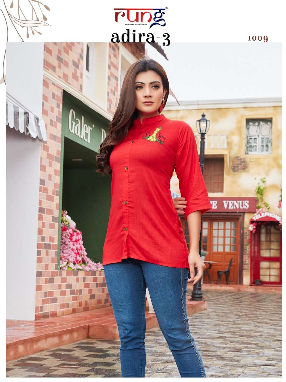 Adira Vol-3 By Rung 1001 To 1010 Series Designer Stylish Fancy Colorful Beautiful Party Wear & Ethnic Wear Collection Rayon Tops At Wholesale Price