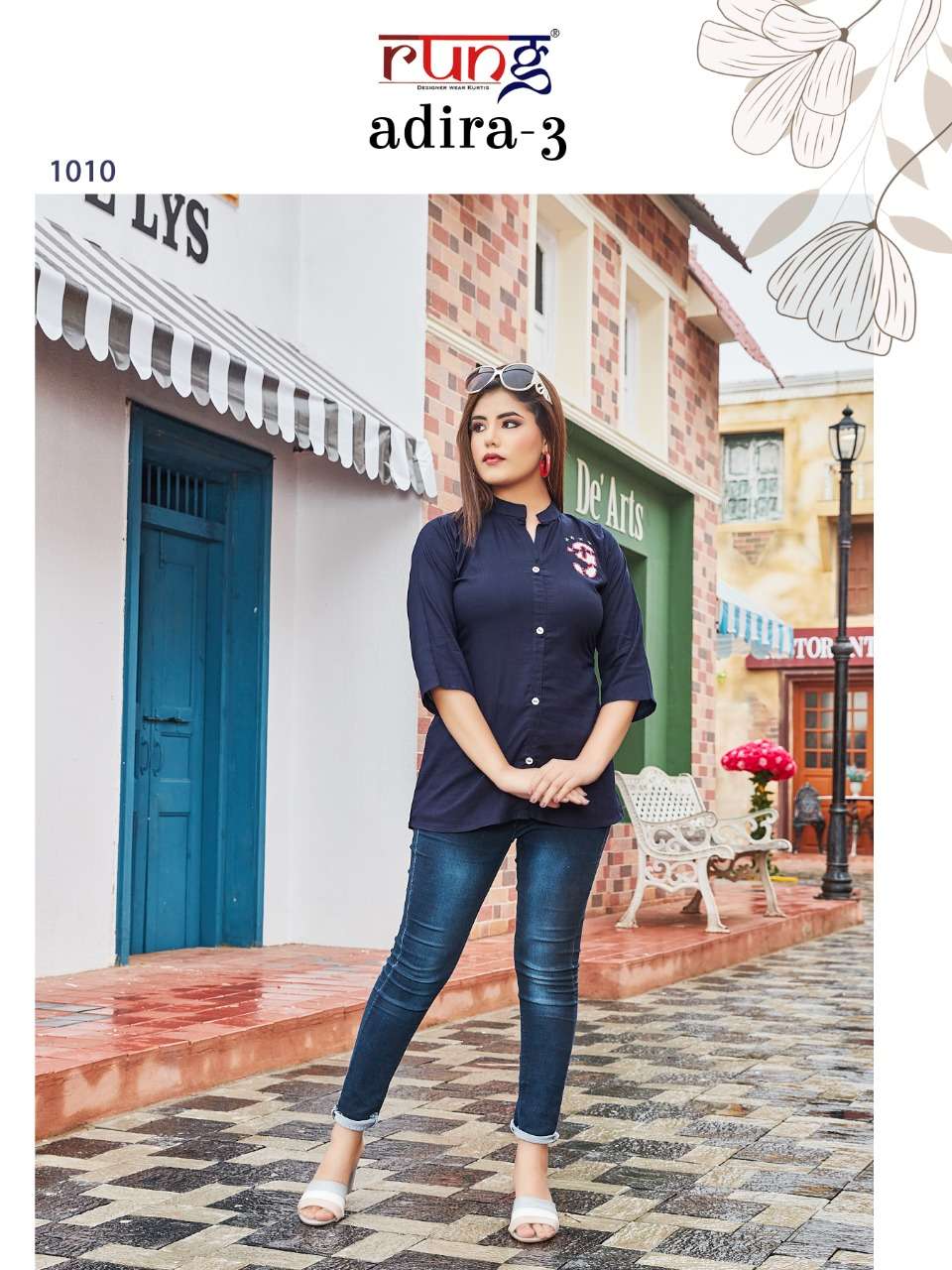 Adira Vol-3 By Rung 1001 To 1010 Series Designer Stylish Fancy Colorful Beautiful Party Wear & Ethnic Wear Collection Rayon Tops At Wholesale Price