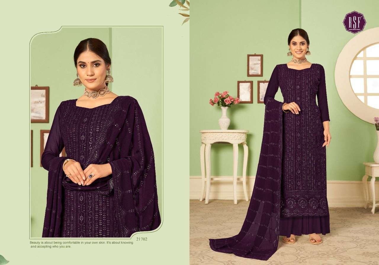ZULFI BY RIDDHI SIDDHI FASHION 21701 TO 21704 SERIES BEAUTIFUL STYLISH SHARARA SUITS FANCY COLORFUL CASUAL WEAR & ETHNIC WEAR & READY TO WEAR PURE GEORGETTE WITH WORK DRESSES AT WHOLESALE PRICE