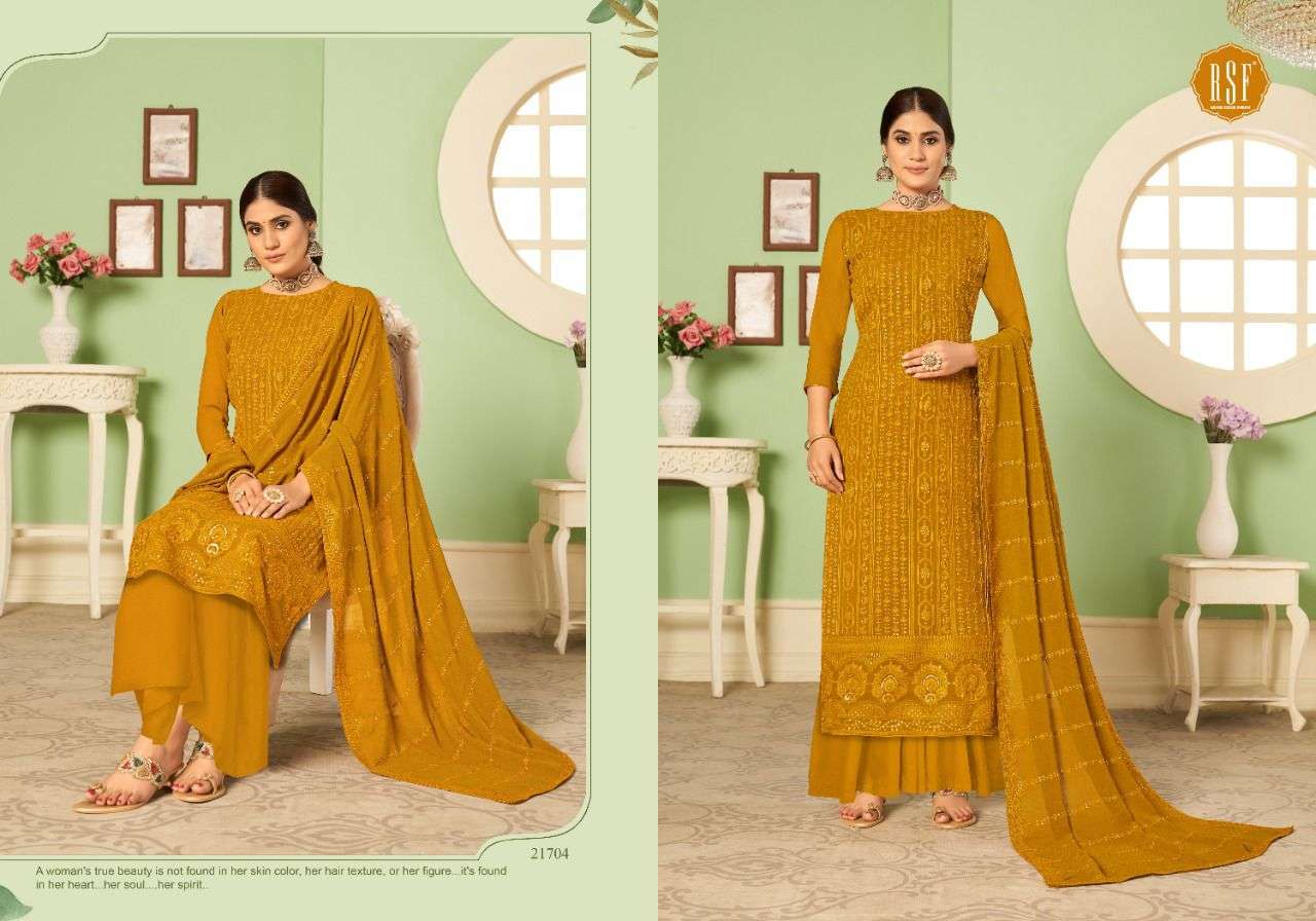 ZULFI BY RIDDHI SIDDHI FASHION 21701 TO 21704 SERIES BEAUTIFUL STYLISH SHARARA SUITS FANCY COLORFUL CASUAL WEAR & ETHNIC WEAR & READY TO WEAR PURE GEORGETTE WITH WORK DRESSES AT WHOLESALE PRICE