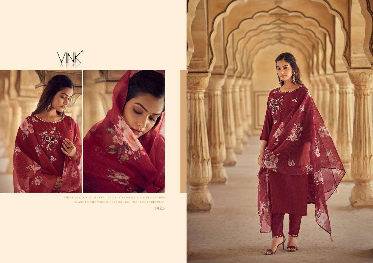 SPARKLE BY VINK 1421 TO 1426 SERIES BEAUTIFUL SUITS COLORFUL STYLISH FANCY CASUAL WEAR & ETHNIC WEAR PURE VISCOSE DRESSES AT WHOLESALE PRICE