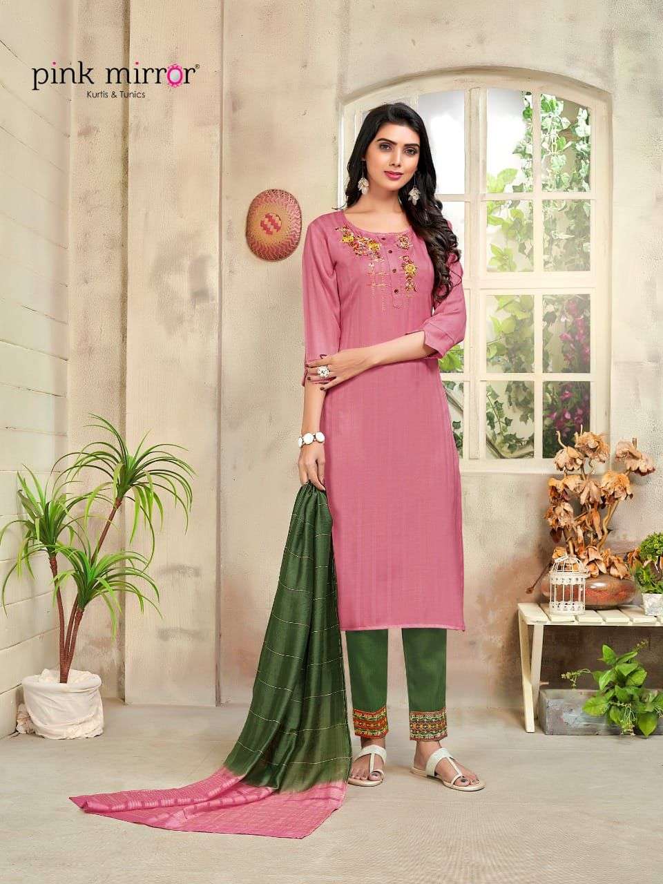 FRAGRANCE BY PINK MIRROR 1101 TO 1106 SERIES BEAUTIFUL SUITS COLORFUL STYLISH FANCY CASUAL WEAR & ETHNIC WEAR VISCOSE EMBROIDERED DRESSES AT WHOLESALE PRICE