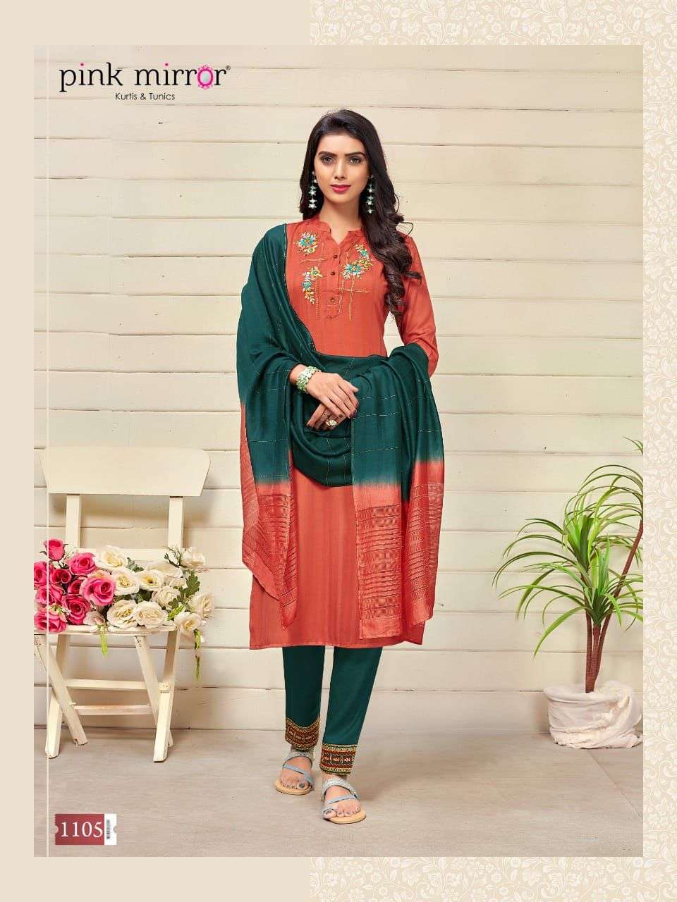 FRAGRANCE BY PINK MIRROR 1101 TO 1106 SERIES BEAUTIFUL SUITS COLORFUL STYLISH FANCY CASUAL WEAR & ETHNIC WEAR VISCOSE EMBROIDERED DRESSES AT WHOLESALE PRICE