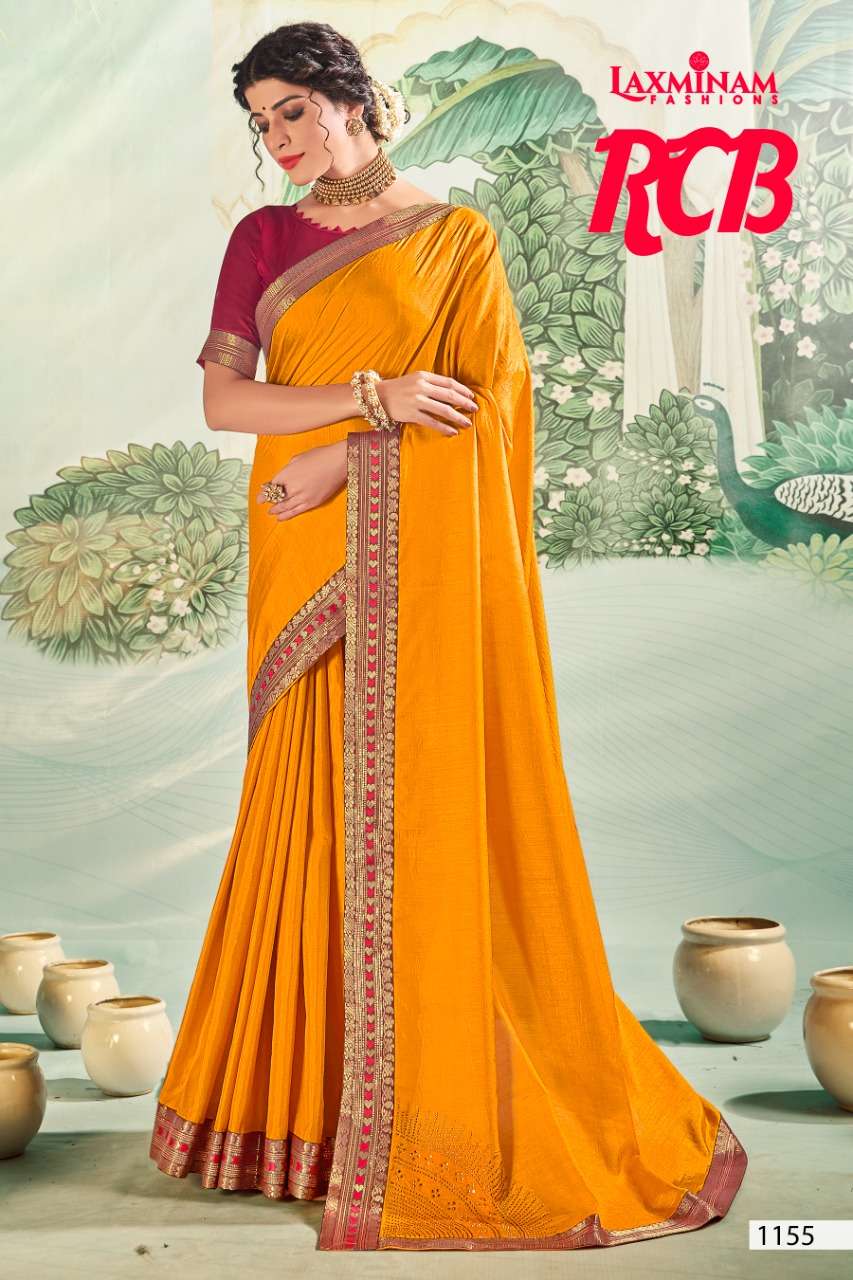 RCB BY LAXINAM 1153 TO 1160 SERIES INDIAN TRADITIONAL WEAR COLLECTION BEAUTIFUL STYLISH FANCY COLORFUL PARTY WEAR & OCCASIONAL WEAR SATIN GEORGETTE SAREES AT WHOLESALE PRICE