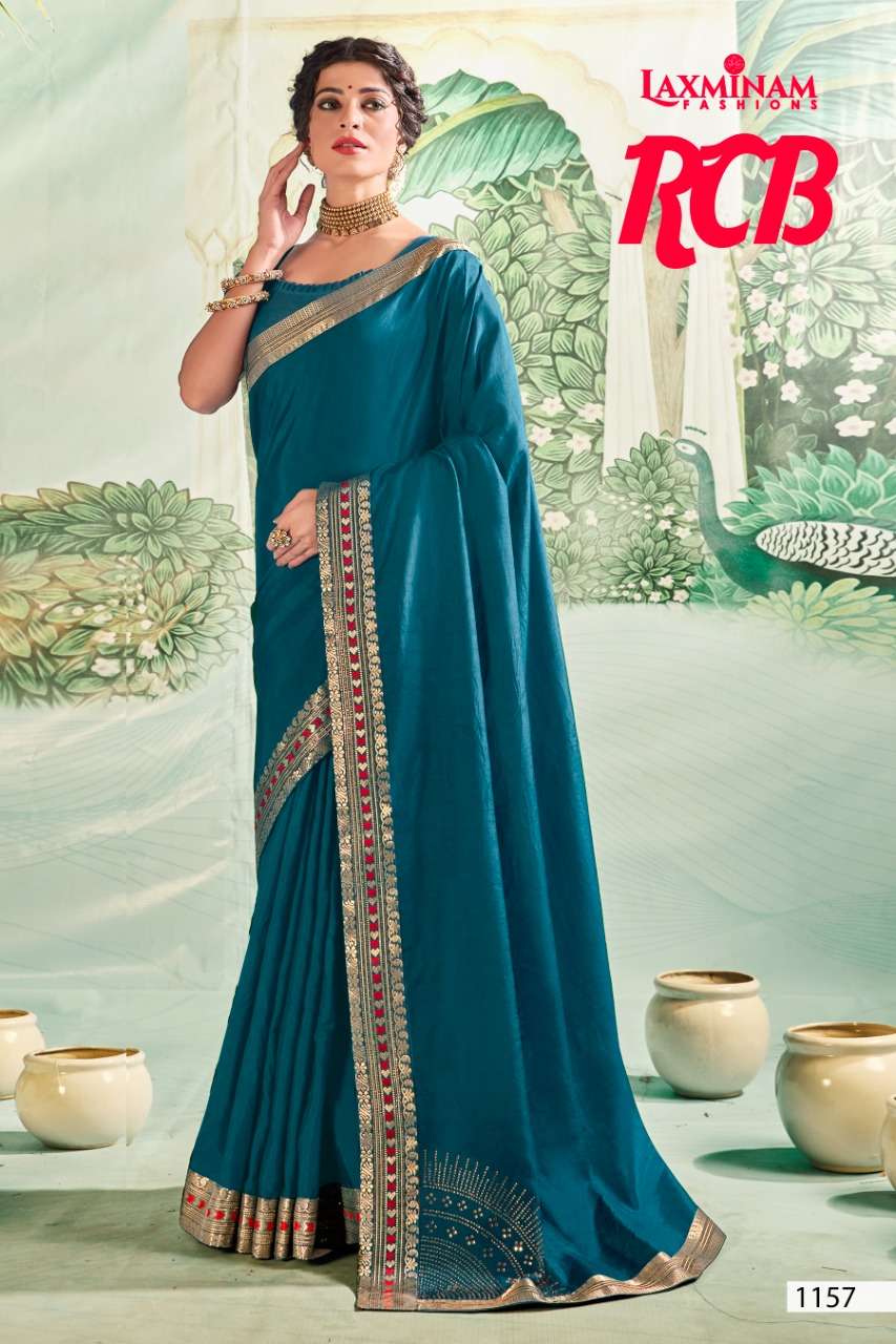 RCB BY LAXINAM 1153 TO 1160 SERIES INDIAN TRADITIONAL WEAR COLLECTION BEAUTIFUL STYLISH FANCY COLORFUL PARTY WEAR & OCCASIONAL WEAR SATIN GEORGETTE SAREES AT WHOLESALE PRICE