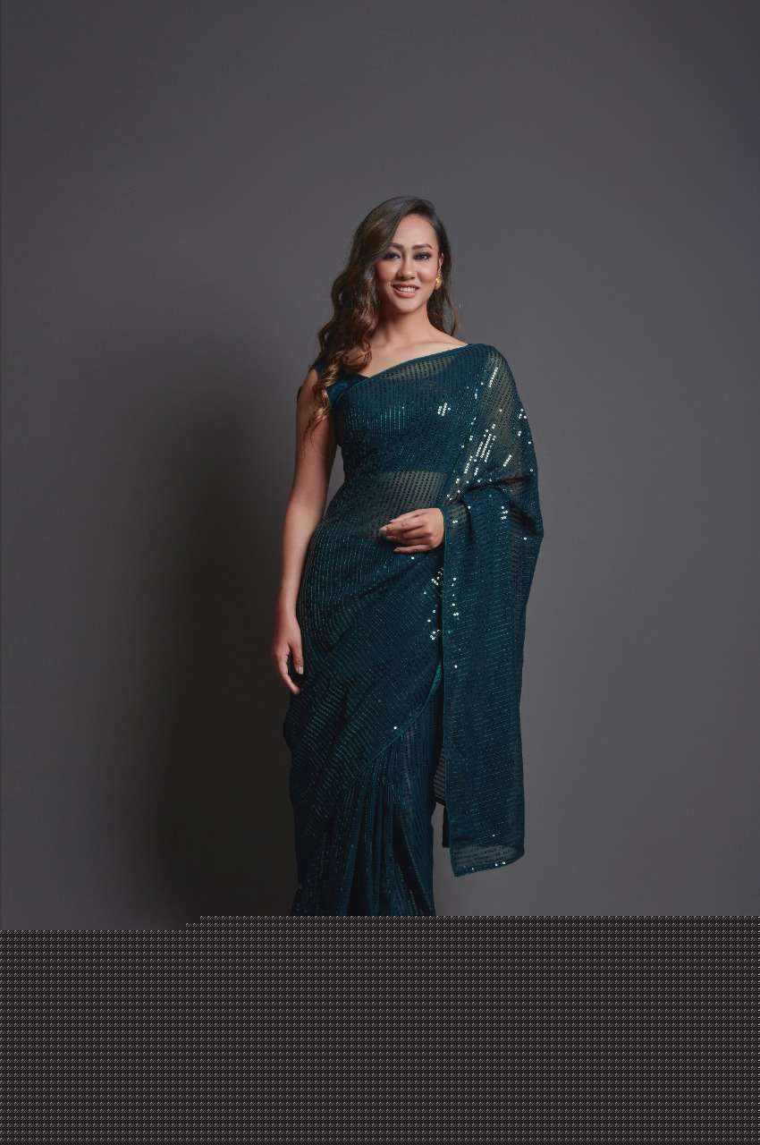 GEORGETTE GLITTER BY PURPLE CREATION 01 TO 06 SERIES INDIAN TRADITIONAL WEAR COLLECTION BEAUTIFUL STYLISH FANCY COLORFUL PARTY WEAR & OCCASIONAL WEAR GEORGETTE SAREES AT WHOLESALE PRICE