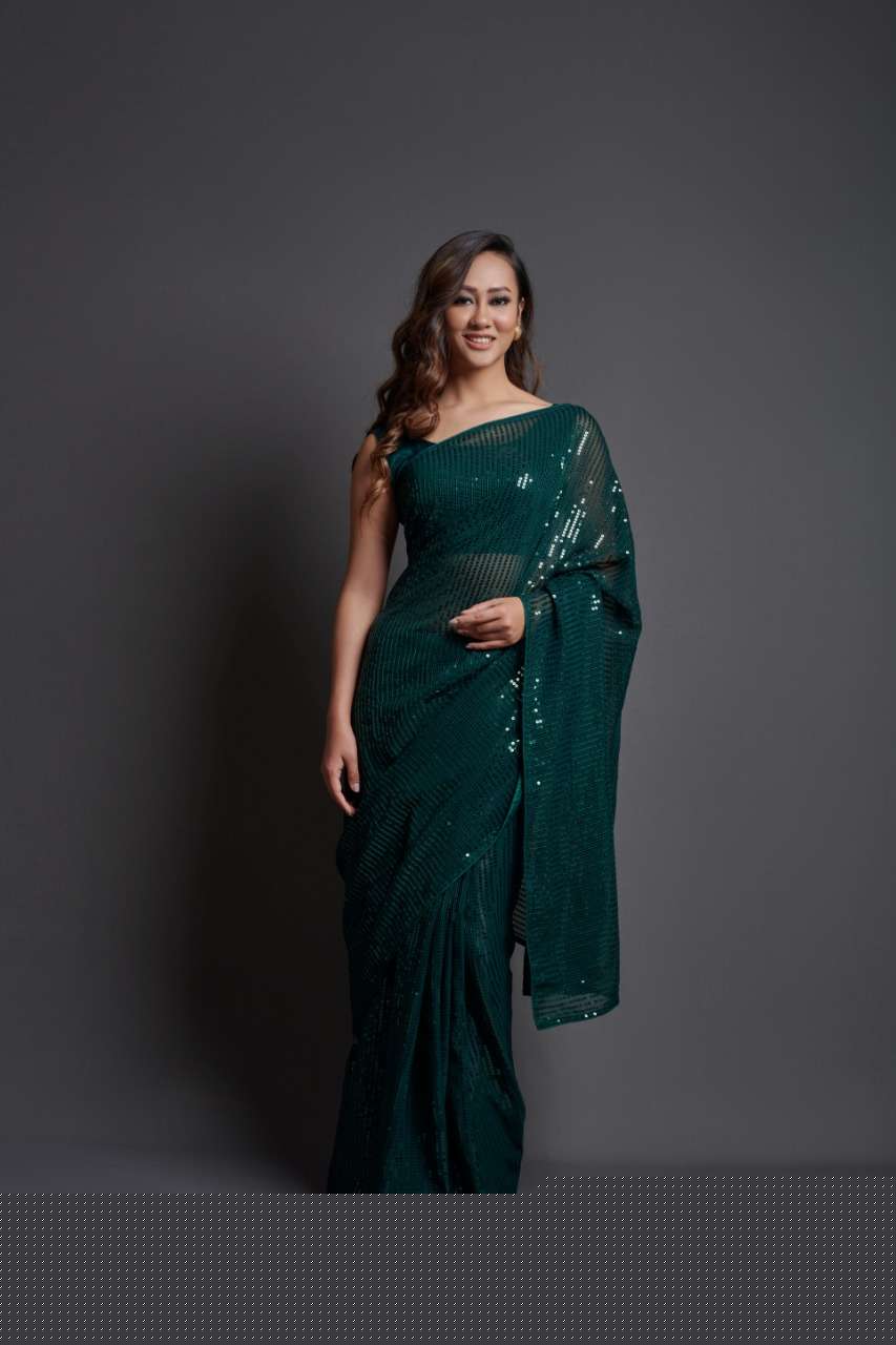 GEORGETTE GLITTER BY PURPLE CREATION 01 TO 06 SERIES INDIAN TRADITIONAL WEAR COLLECTION BEAUTIFUL STYLISH FANCY COLORFUL PARTY WEAR & OCCASIONAL WEAR GEORGETTE SAREES AT WHOLESALE PRICE