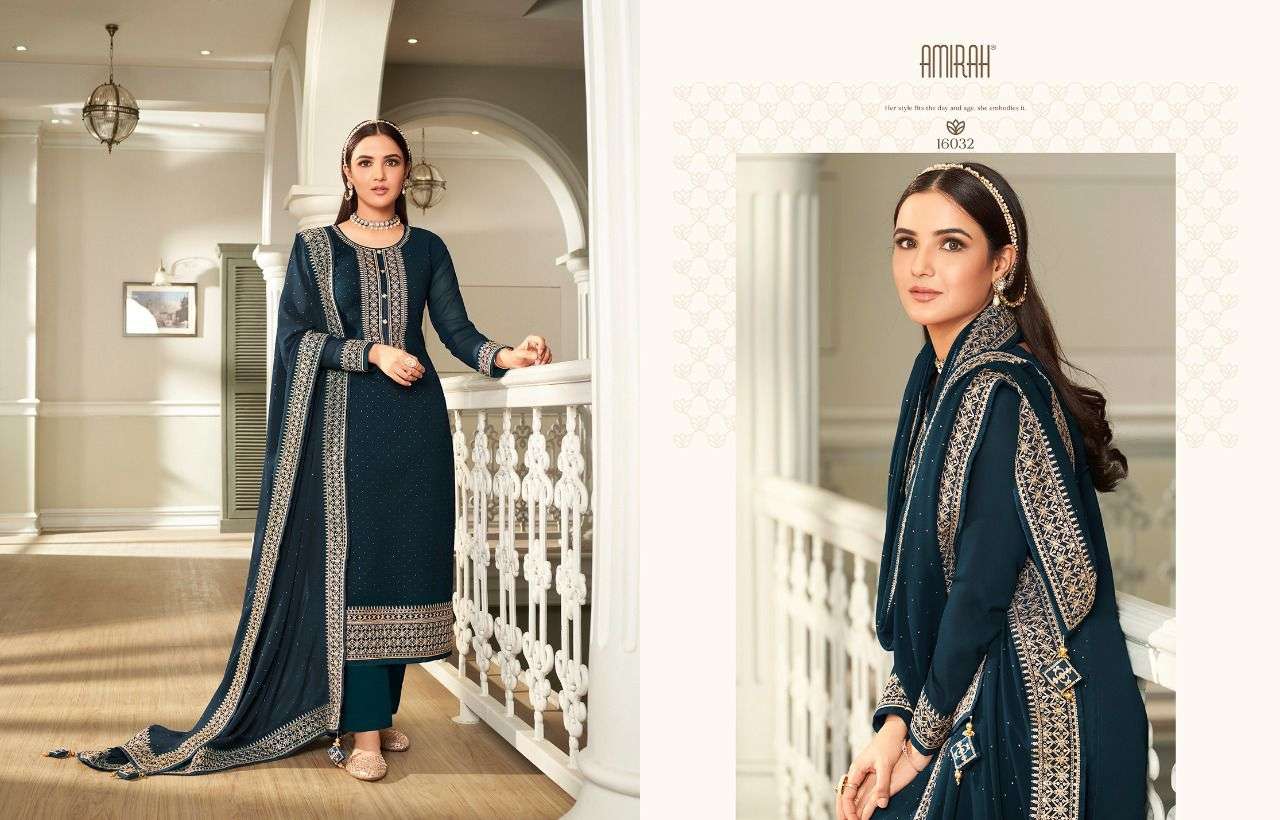 PRINCESS BY AMIRAH 16031 TO 16036 SERIES BEAUTIFUL SUITS COLORFUL STYLISH FANCY CASUAL WEAR & ETHNIC WEAR GEORGETTE EMBROIDERED DRESSES AT WHOLESALE PRICE