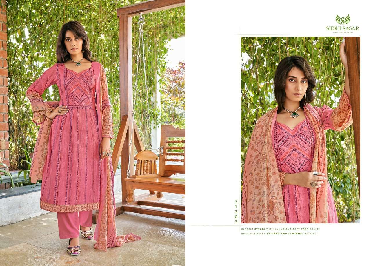FIZA BY SIDDHI SAGAR 31301 TO 31308 SERIES BEAUTIFUL STYLISH SUITS FANCY COLORFUL CASUAL WEAR & ETHNIC WEAR & READY TO WEAR PURE LAWN COTTON PRINTED DRESSES AT WHOLESALE PRICE