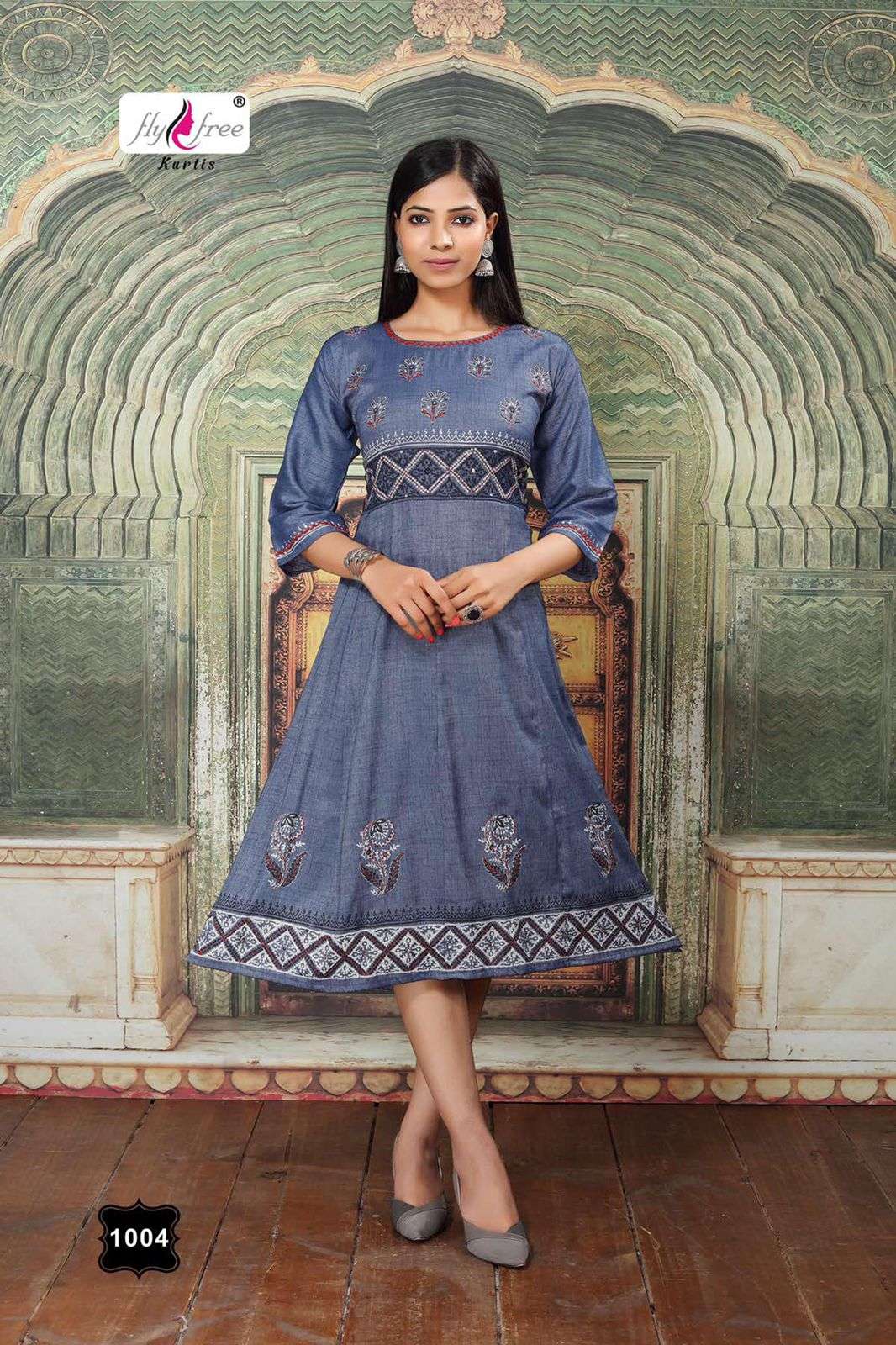SWEET BY FLY FREE 1001 TO 1007 SERIES DESIGNER STYLISH FANCY COLORFUL BEAUTIFUL PARTY WEAR & ETHNIC WEAR COLLECTION RAYON TWO TONE PRINT KURTIS AT WHOLESALE PRICE