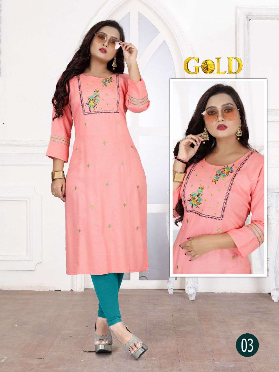 GOLD VOL-4 BY AAGYA 01 TO 08 SERIES DESIGNER STYLISH FANCY COLORFUL BEAUTIFUL PARTY WEAR & ETHNIC WEAR COLLECTION RAYON EMBROIDERY KURTIS AT WHOLESALE PRICE