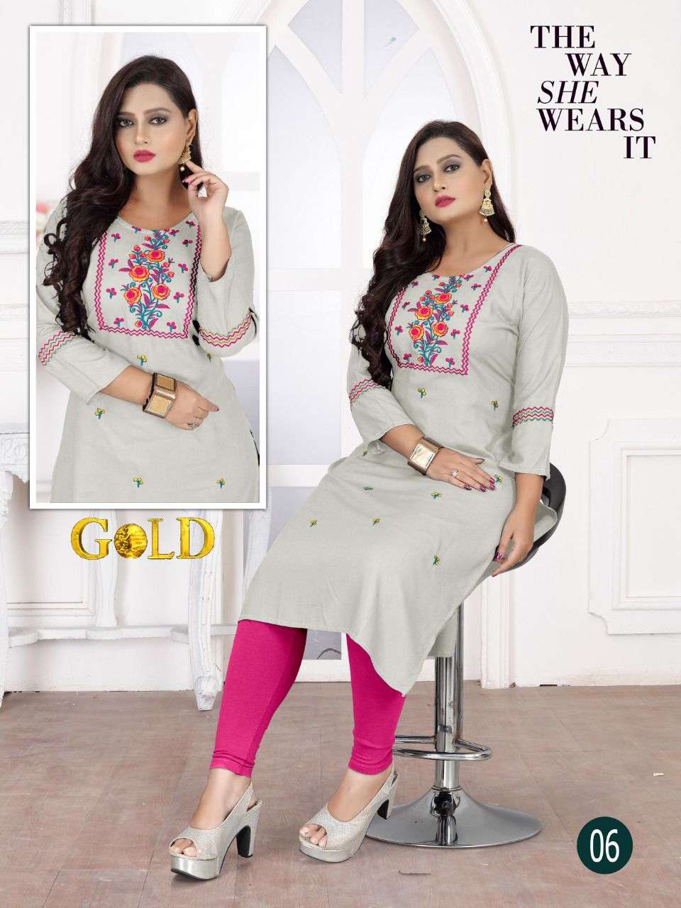 GOLD VOL-4 BY AAGYA 01 TO 08 SERIES DESIGNER STYLISH FANCY COLORFUL BEAUTIFUL PARTY WEAR & ETHNIC WEAR COLLECTION RAYON EMBROIDERY KURTIS AT WHOLESALE PRICE