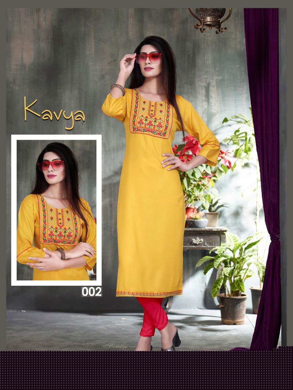 KAVYA VOL-2 BY AAGYA 001 TO 008 SERIES DESIGNER STYLISH FANCY COLORFUL BEAUTIFUL PARTY WEAR & ETHNIC WEAR COLLECTION RAYON EMBROIDERY KURTIS AT WHOLESALE PRICE
