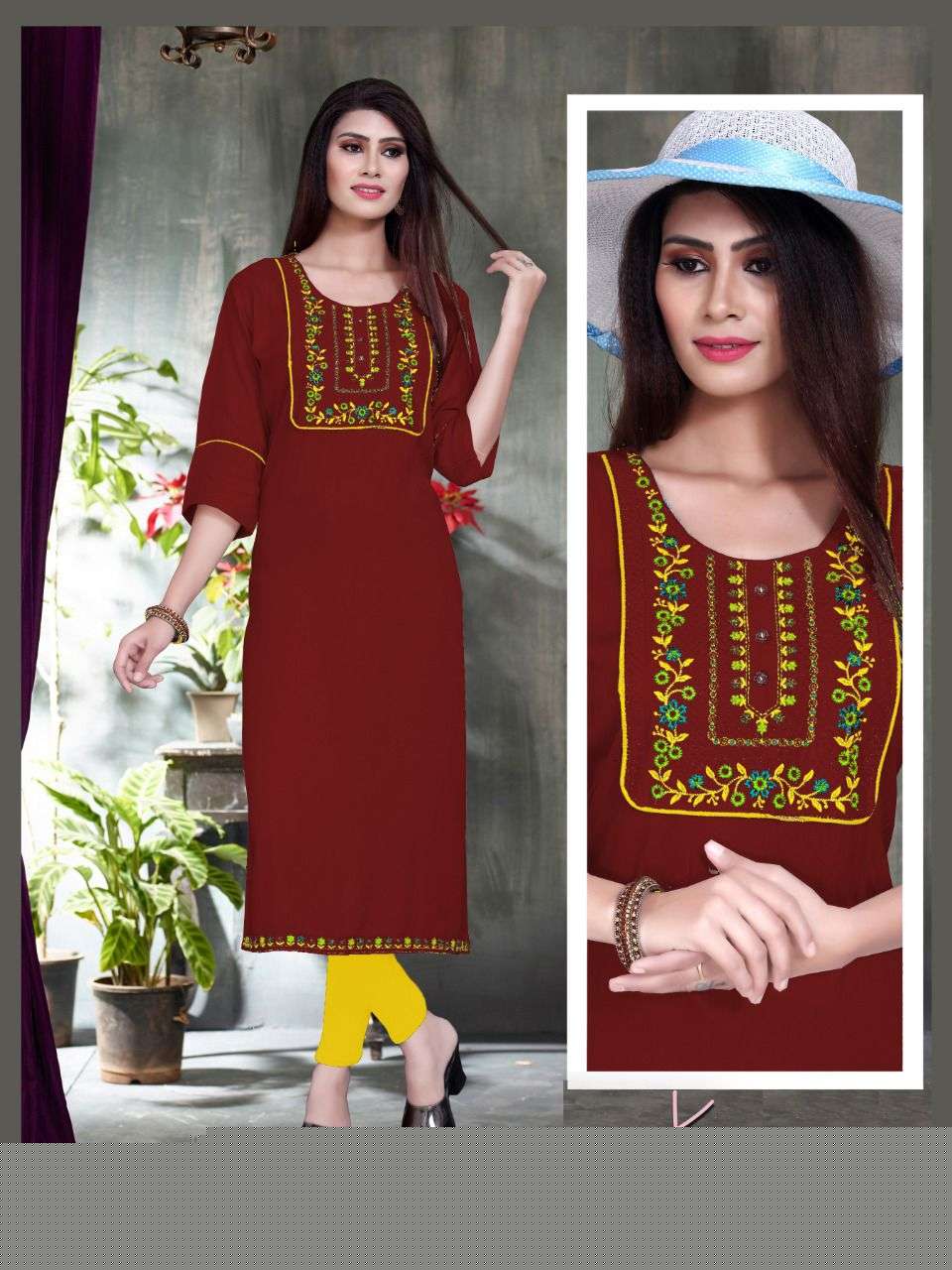 KAVYA VOL-2 BY AAGYA 001 TO 008 SERIES DESIGNER STYLISH FANCY COLORFUL BEAUTIFUL PARTY WEAR & ETHNIC WEAR COLLECTION RAYON EMBROIDERY KURTIS AT WHOLESALE PRICE
