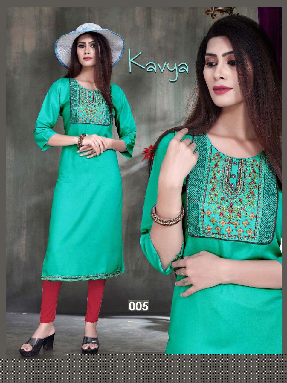 KAVYA VOL-2 BY AAGYA 001 TO 008 SERIES DESIGNER STYLISH FANCY COLORFUL BEAUTIFUL PARTY WEAR & ETHNIC WEAR COLLECTION RAYON EMBROIDERY KURTIS AT WHOLESALE PRICE