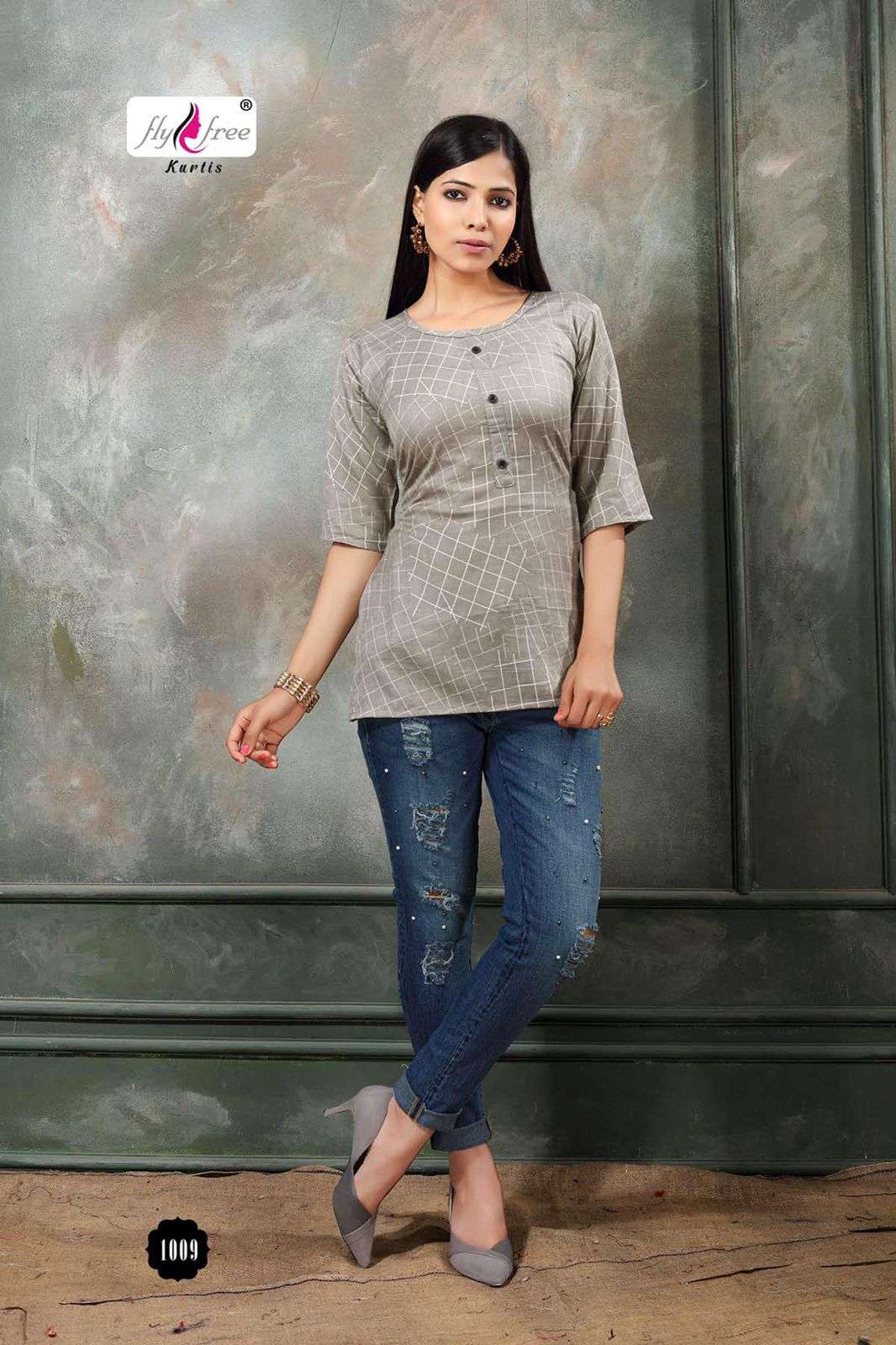 FOLK VOL-8 BY FLY FREE 1001 TO 1014 SERIES BEAUTIFUL STYLISH FANCY COLORFUL CASUAL WEAR & ETHNIC WEAR HEAVY RAYON PRINT TOPS AT WHOLESALE PRICE
