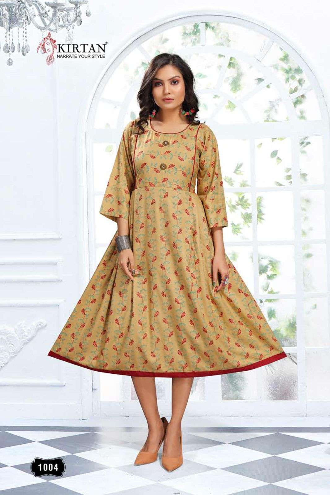 AAROHI VOL-2 BY KIRTAN 1001 TO 1006 SERIES DESIGNER STYLISH FANCY COLORFUL BEAUTIFUL PARTY WEAR & ETHNIC WEAR COLLECTION RAYON PRINT KURTIS AT WHOLESALE PRICE