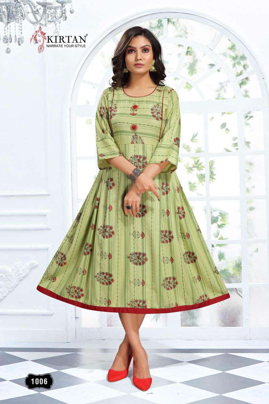 AAROHI VOL-2 BY KIRTAN 1001 TO 1006 SERIES DESIGNER STYLISH FANCY COLORFUL BEAUTIFUL PARTY WEAR & ETHNIC WEAR COLLECTION RAYON PRINT KURTIS AT WHOLESALE PRICE