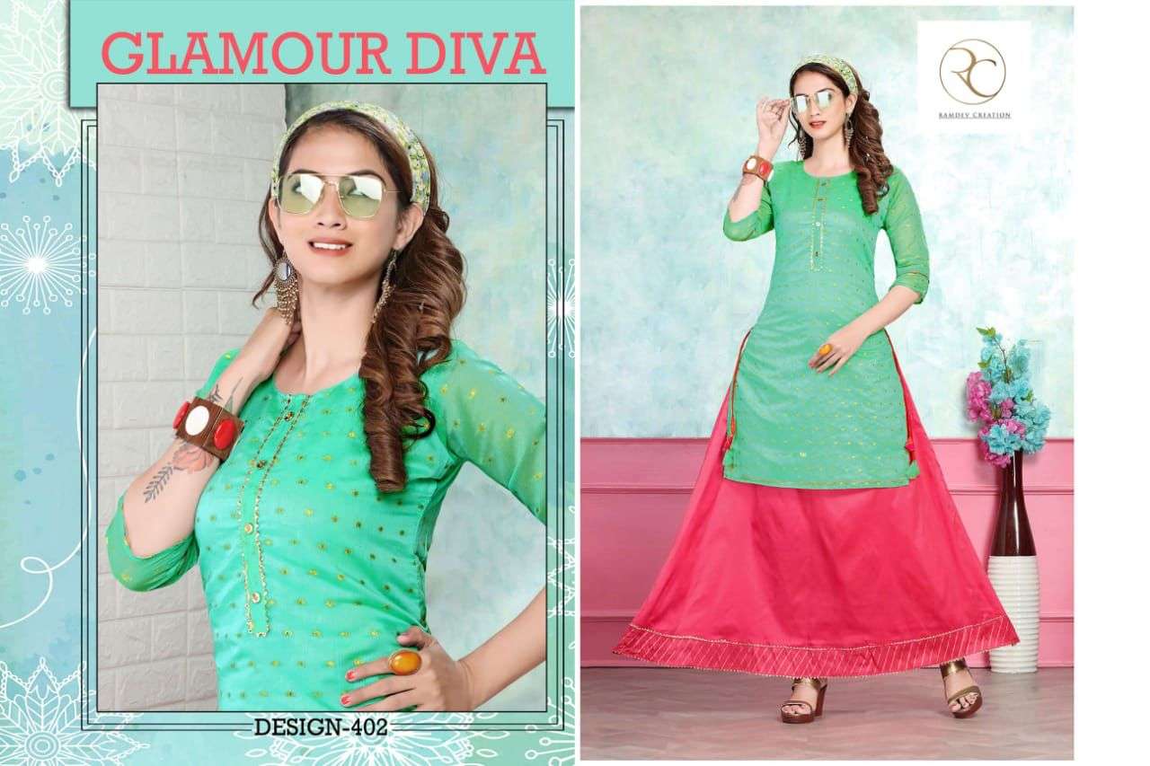 SILKY QUEEN BY RC 401 TO 408 SERIES DESIGNER STYLISH FANCY COLORFUL BEAUTIFUL PARTY WEAR & ETHNIC WEAR COLLECTION CHANDERI SILK KURTIS WITH BOTTOM AT WHOLESALE PRICE