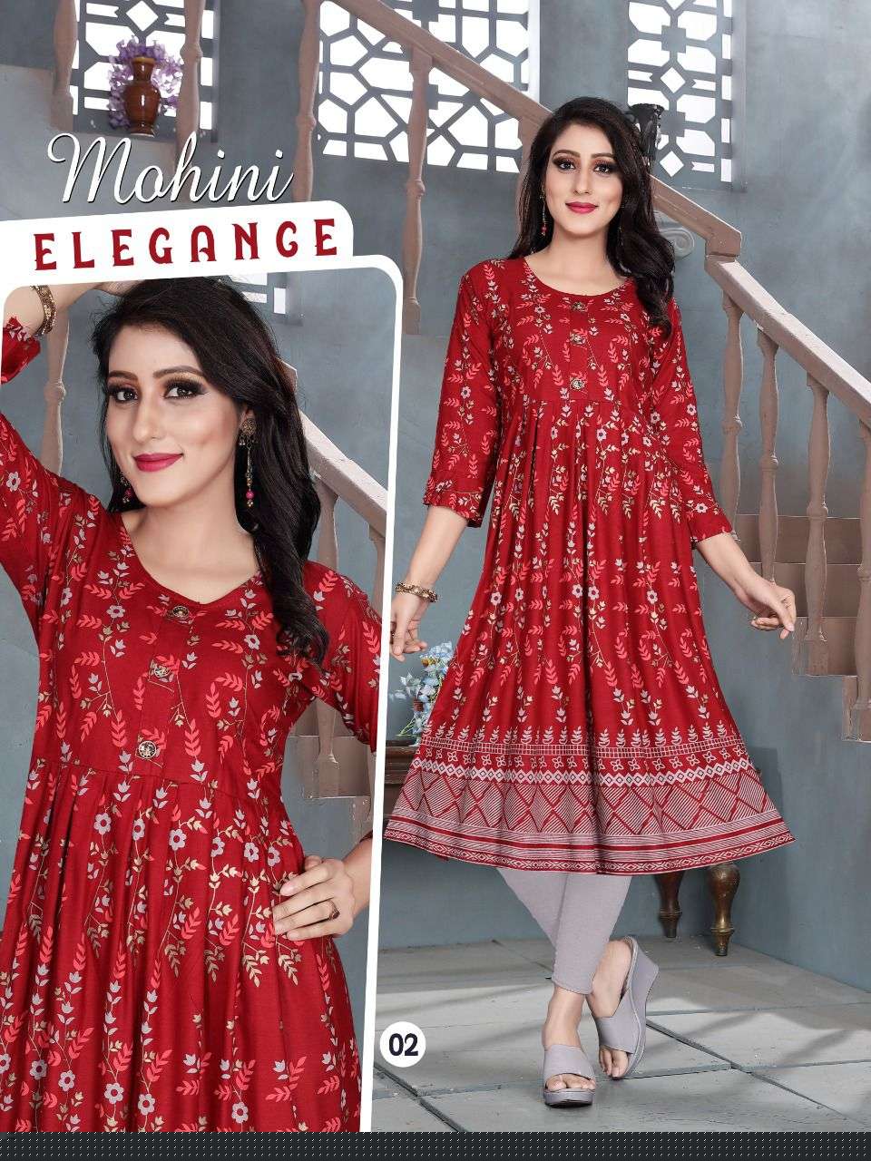 MOHINI VOL-3 BY AAGYA 01 TO 10 SERIES DESIGNER STYLISH FANCY COLORFUL BEAUTIFUL PARTY WEAR & ETHNIC WEAR COLLECTION RAYON GOLD PRINT KURTIS AT WHOLESALE PRICE