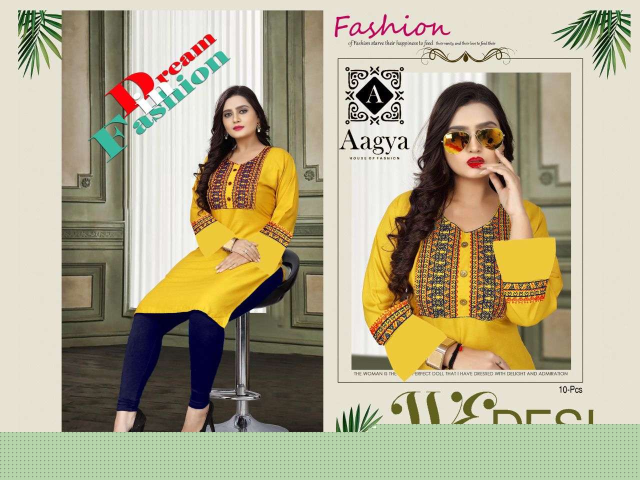 WEDESI VOL-4 BY AAGYA 01 TO 10 SERIES DESIGNER STYLISH FANCY COLORFUL BEAUTIFUL PARTY WEAR & ETHNIC WEAR COLLECTION RAYON EMBROIDERY KURTIS AT WHOLESALE PRICE