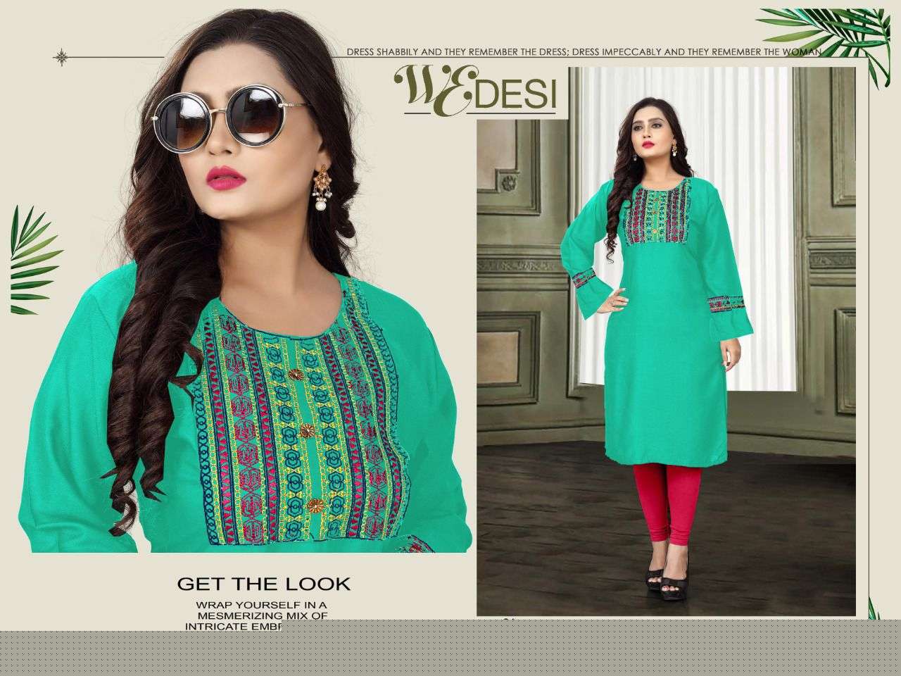 WEDESI VOL-4 BY AAGYA 01 TO 10 SERIES DESIGNER STYLISH FANCY COLORFUL BEAUTIFUL PARTY WEAR & ETHNIC WEAR COLLECTION RAYON EMBROIDERY KURTIS AT WHOLESALE PRICE