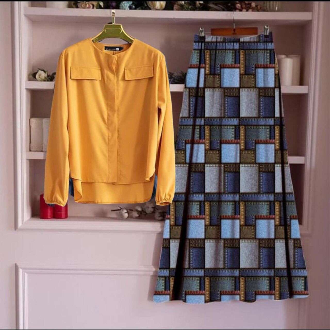 VD-804-2634 BY KAAMIRI 01 TO 06 SERIES BEAUTIFUL COLOURFUL STYLISH DESIGNER PRINTED CASUAL WEAR READY TO WEAR SLUB COTTON TOP AND SKIRT AT WHOLESALE PRICE