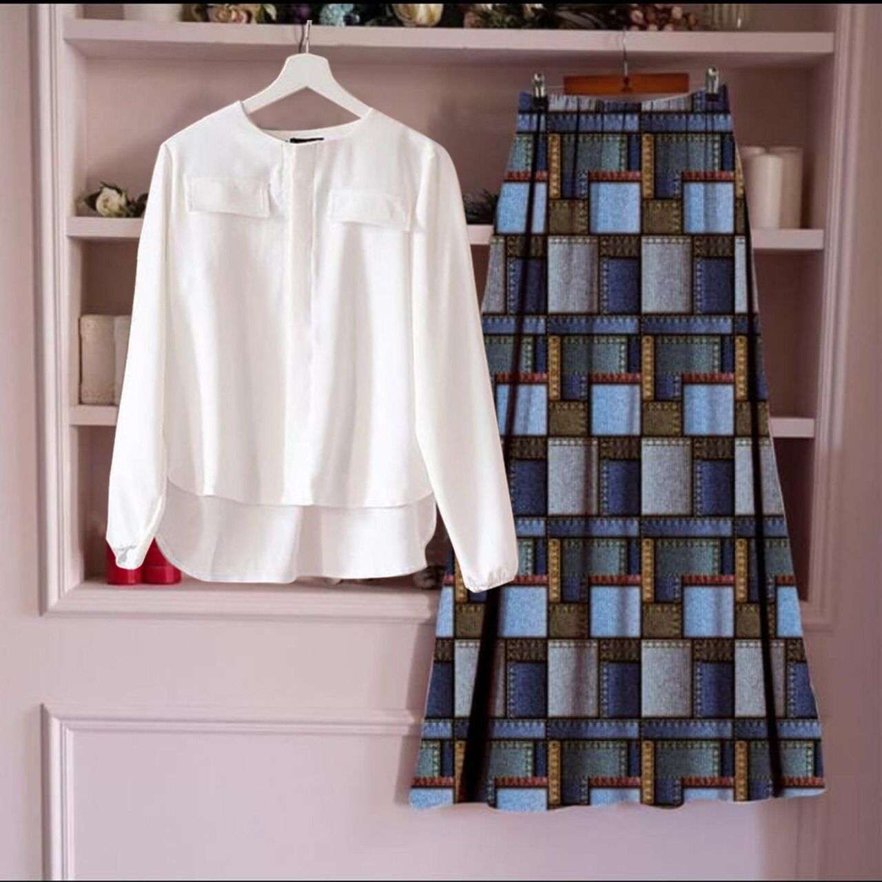 VD-804-2634 BY KAAMIRI 01 TO 06 SERIES BEAUTIFUL COLOURFUL STYLISH DESIGNER PRINTED CASUAL WEAR READY TO WEAR SLUB COTTON TOP AND SKIRT AT WHOLESALE PRICE