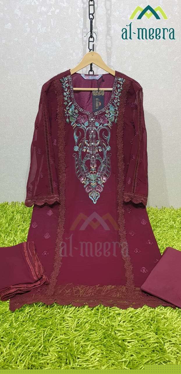 AL-MEERA HIT DESIGN 1133 COLOURS VOL-2 BY AL-MEERA 1133-D TO 1133-F SERIES DESIGNER PAKISTANI SUITS BEAUTIFUL STYLISH FANCY COLORFUL PARTY WEAR & OCCASIONAL WEAR HEAVY FAUX GEORGETTE DRESSES AT WHOLESALE PRICE
