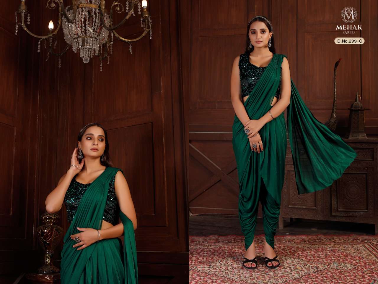 MEHAK 299 COLOURS BY MEHAK 299-A TO 299-J SERIES INDIAN TRADITIONAL WEAR COLLECTION BEAUTIFUL STYLISH FANCY COLORFUL PARTY WEAR & OCCASIONAL WEAR LYCRA SAREES AT WHOLESALE PRICE