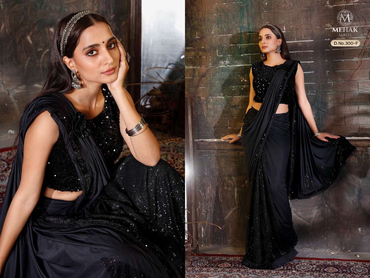 MEHAK 300 COLOURS BY MEHAK 300-A TO 300-I SERIES INDIAN TRADITIONAL WEAR COLLECTION BEAUTIFUL STYLISH FANCY COLORFUL PARTY WEAR & OCCASIONAL WEAR LYCRA SAREES AT WHOLESALE PRICE