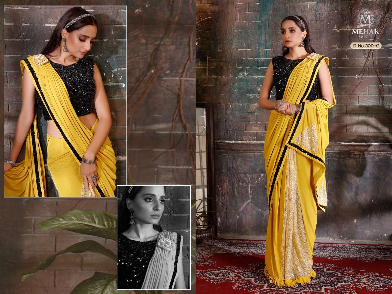 MEHAK 300 COLOURS BY MEHAK 300-A TO 300-I SERIES INDIAN TRADITIONAL WEAR COLLECTION BEAUTIFUL STYLISH FANCY COLORFUL PARTY WEAR & OCCASIONAL WEAR LYCRA SAREES AT WHOLESALE PRICE