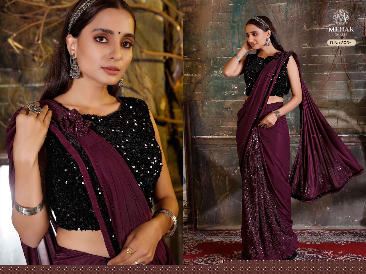MEHAK 300 COLOURS BY MEHAK 300-A TO 300-I SERIES INDIAN TRADITIONAL WEAR COLLECTION BEAUTIFUL STYLISH FANCY COLORFUL PARTY WEAR & OCCASIONAL WEAR LYCRA SAREES AT WHOLESALE PRICE