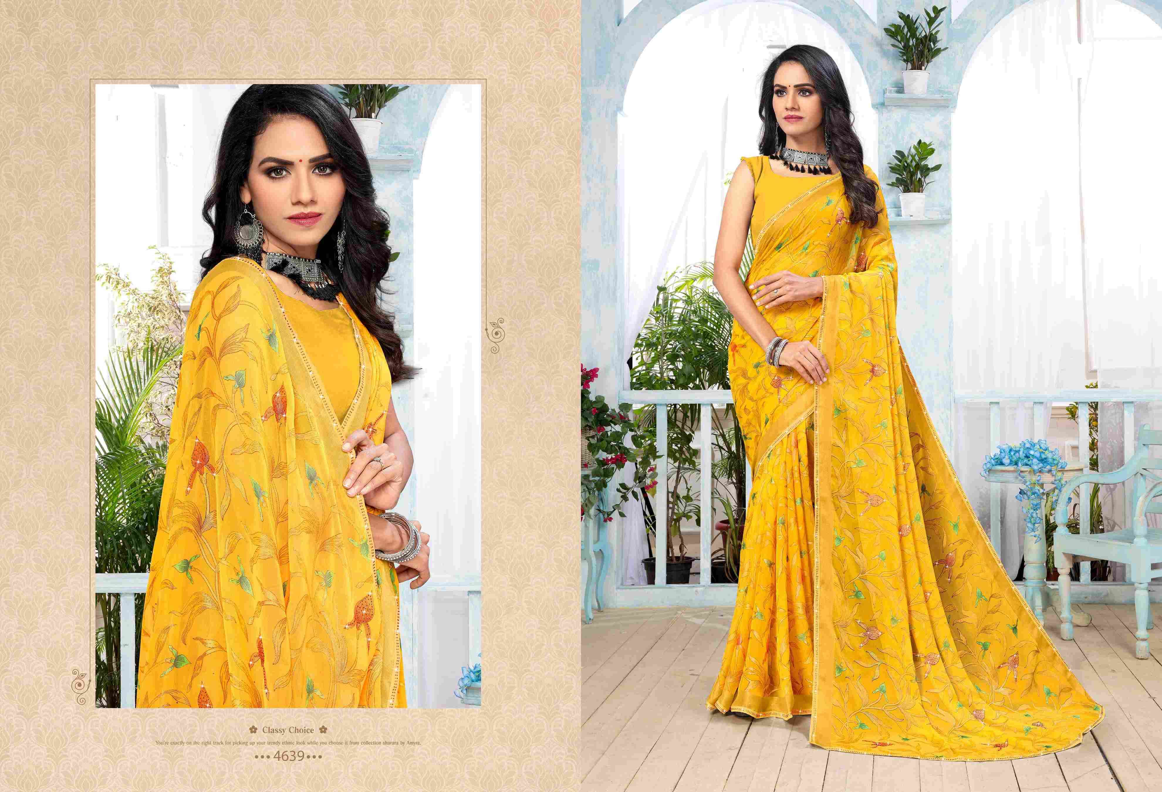 KANCHANA BY BARGAD INDIAN TRADITIONAL WEAR COLLECTION BEAUTIFUL STYLISH FANCY COLORFUL PARTY WEAR & OCCASIONAL WEAR BRASSO PRINT SAREES AT WHOLESALE PRICE
