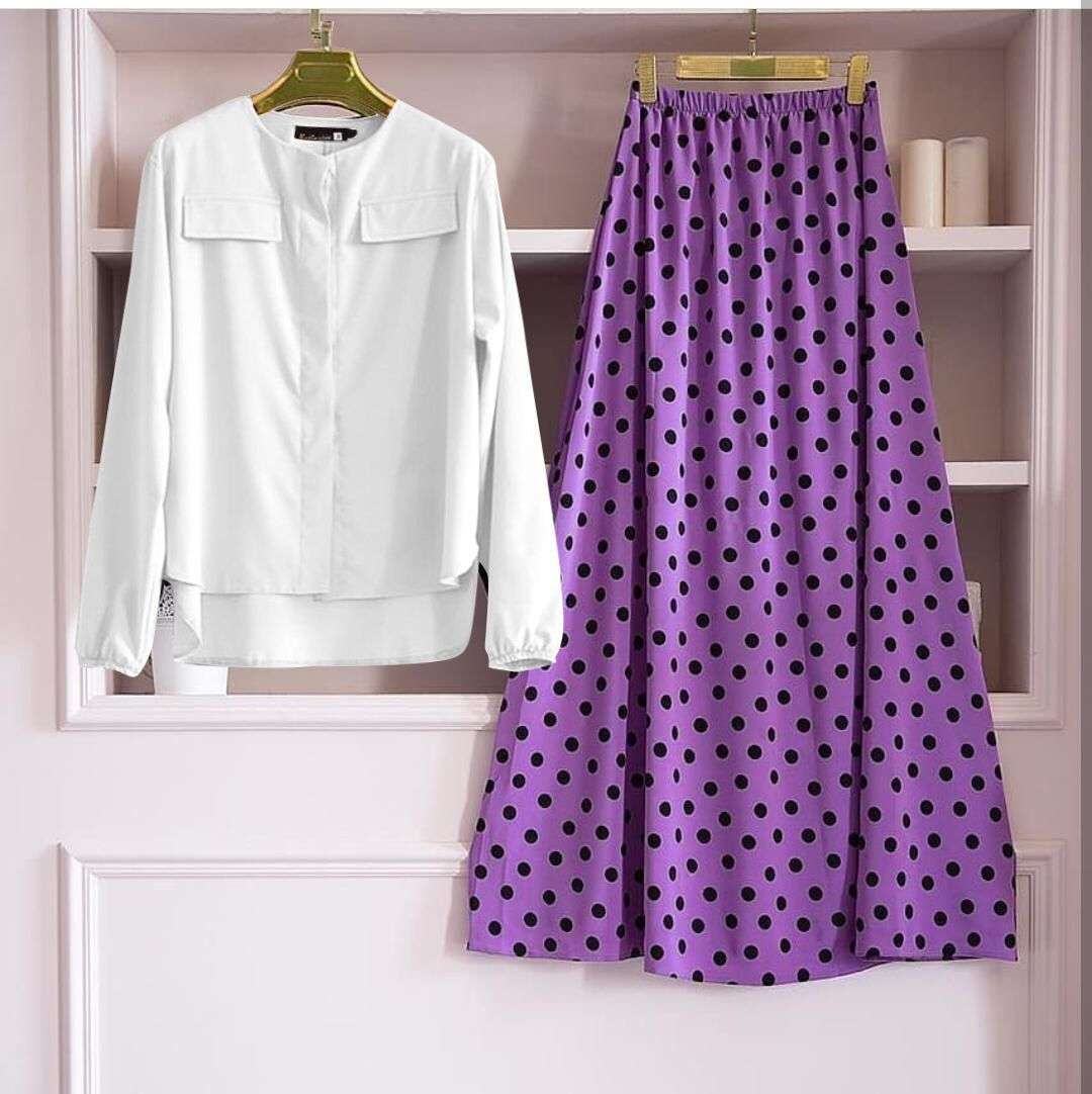 VD-804-3229 BY KAAMIRI 01 TO 09 SERIES BEAUTIFUL COLOURFUL STYLISH DESIGNER PRINTED CASUAL WEAR READY TO WEAR SLUB COTTON TUNIC TOP AND SKIRT AT WHOLESALE PRICE
