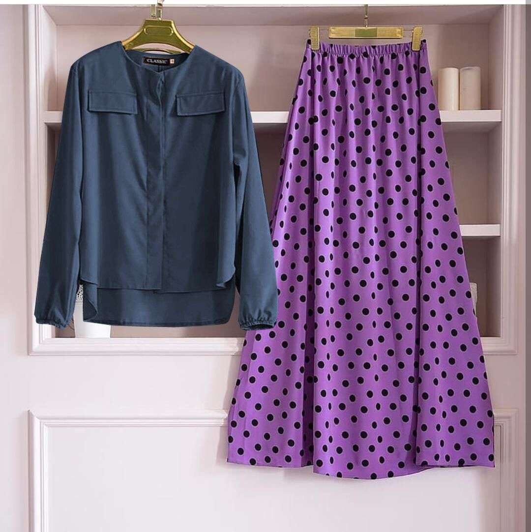 VD-804-3229 BY KAAMIRI 01 TO 09 SERIES BEAUTIFUL COLOURFUL STYLISH DESIGNER PRINTED CASUAL WEAR READY TO WEAR SLUB COTTON TUNIC TOP AND SKIRT AT WHOLESALE PRICE