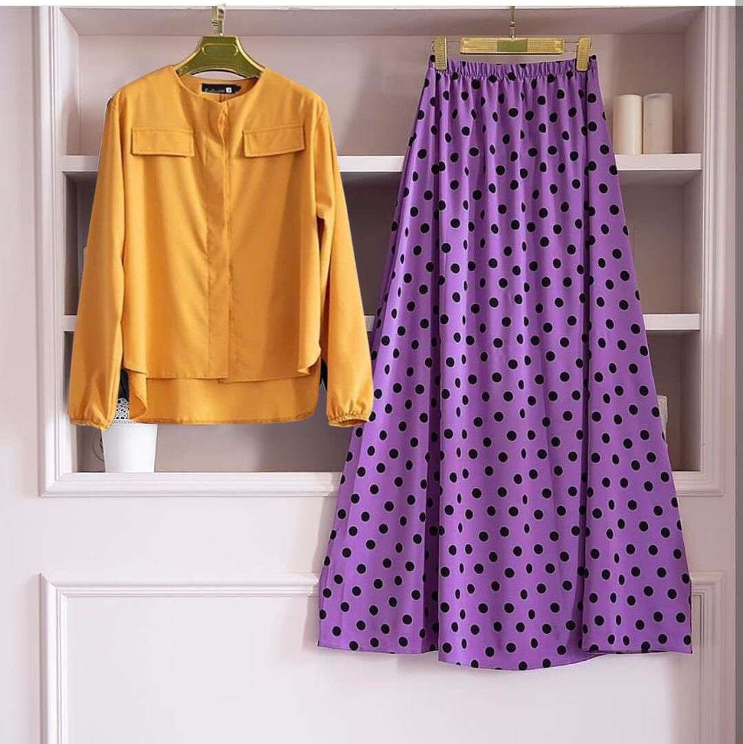 VD-804-3229 BY KAAMIRI 01 TO 09 SERIES BEAUTIFUL COLOURFUL STYLISH DESIGNER PRINTED CASUAL WEAR READY TO WEAR SLUB COTTON TUNIC TOP AND SKIRT AT WHOLESALE PRICE