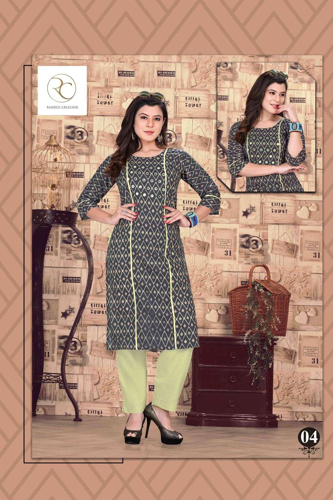 ANOKHI BY RC 01 TO 08 SERIES DESIGNER STYLISH FANCY COLORFUL BEAUTIFUL PARTY WEAR & ETHNIC WEAR COLLECTION COTTON PRINT KURTIS WITH BOTTOM AT WHOLESALE PRICE