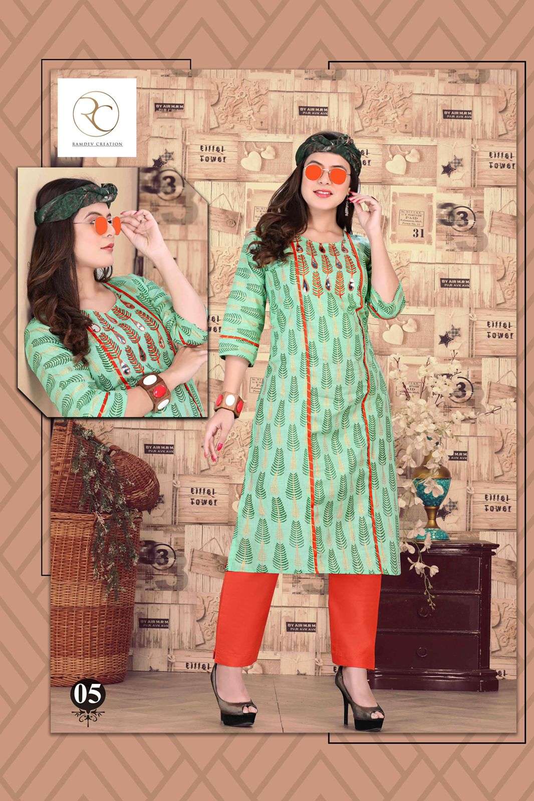 ANOKHI BY RC 01 TO 08 SERIES DESIGNER STYLISH FANCY COLORFUL BEAUTIFUL PARTY WEAR & ETHNIC WEAR COLLECTION COTTON PRINT KURTIS WITH BOTTOM AT WHOLESALE PRICE