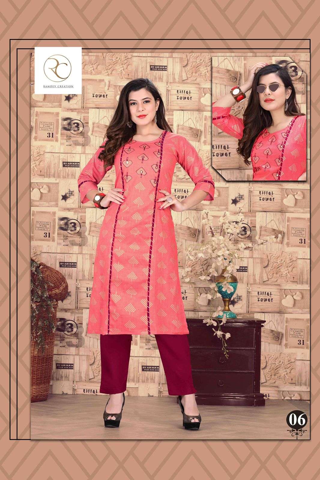 ANOKHI BY RC 01 TO 08 SERIES DESIGNER STYLISH FANCY COLORFUL BEAUTIFUL PARTY WEAR & ETHNIC WEAR COLLECTION COTTON PRINT KURTIS WITH BOTTOM AT WHOLESALE PRICE