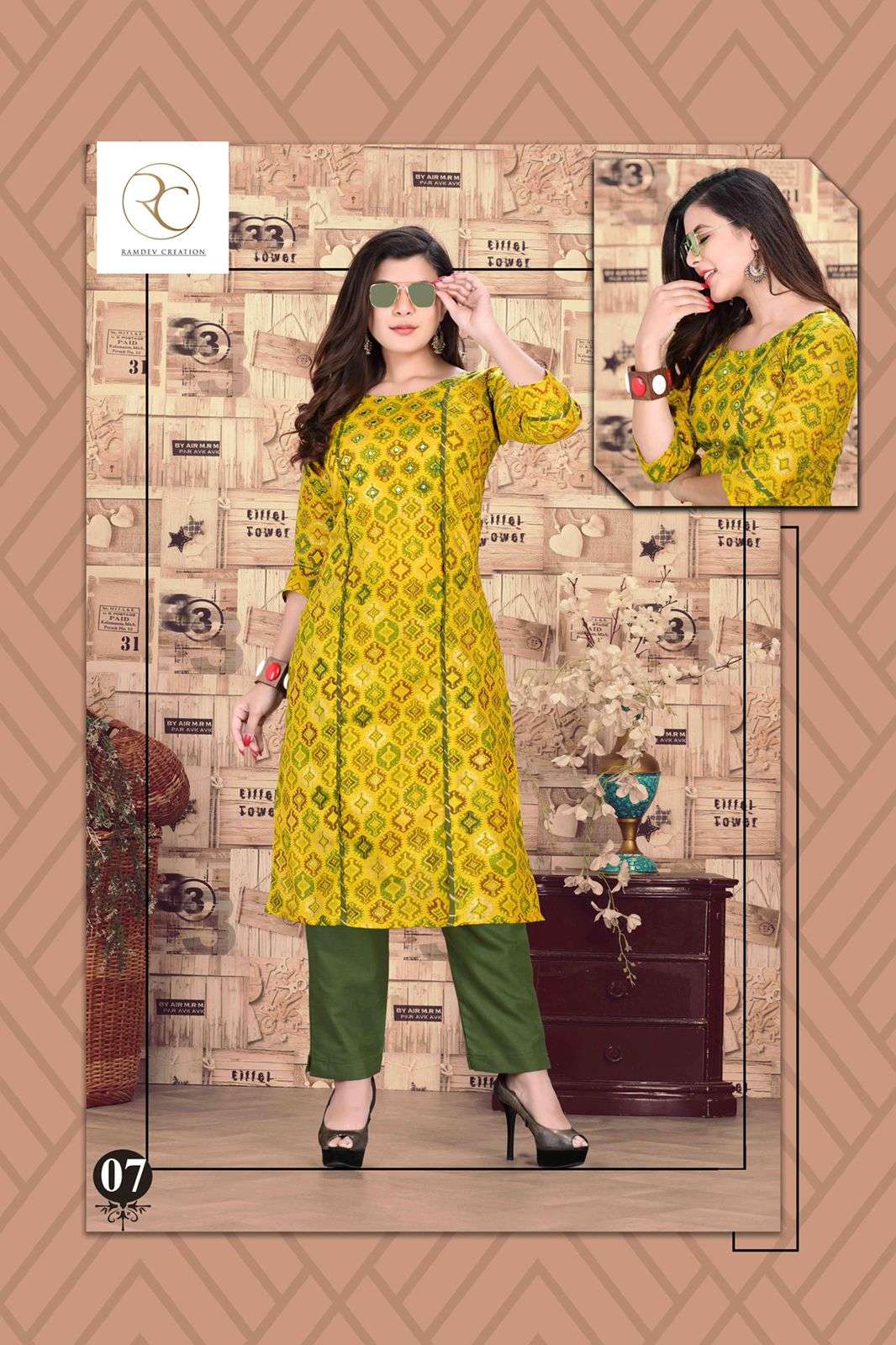 ANOKHI BY RC 01 TO 08 SERIES DESIGNER STYLISH FANCY COLORFUL BEAUTIFUL PARTY WEAR & ETHNIC WEAR COLLECTION COTTON PRINT KURTIS WITH BOTTOM AT WHOLESALE PRICE