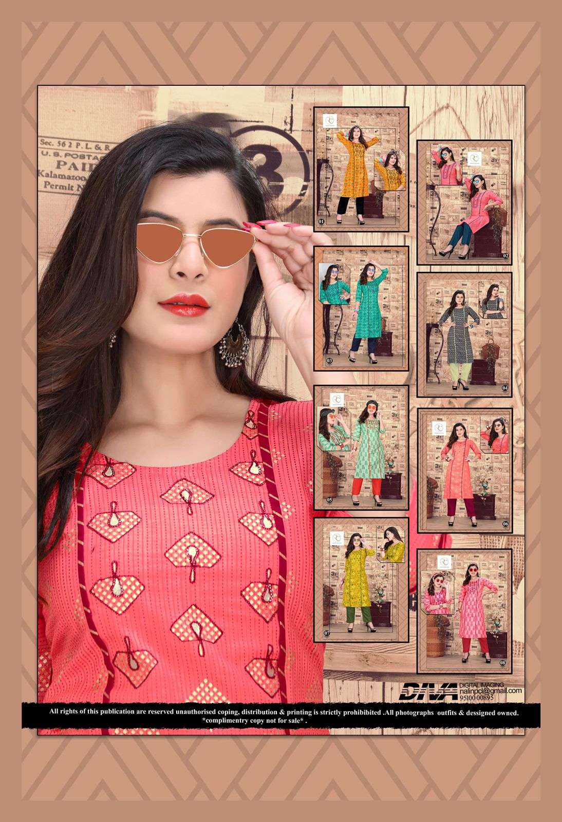 ANOKHI BY RC 01 TO 08 SERIES DESIGNER STYLISH FANCY COLORFUL BEAUTIFUL PARTY WEAR & ETHNIC WEAR COLLECTION COTTON PRINT KURTIS WITH BOTTOM AT WHOLESALE PRICE