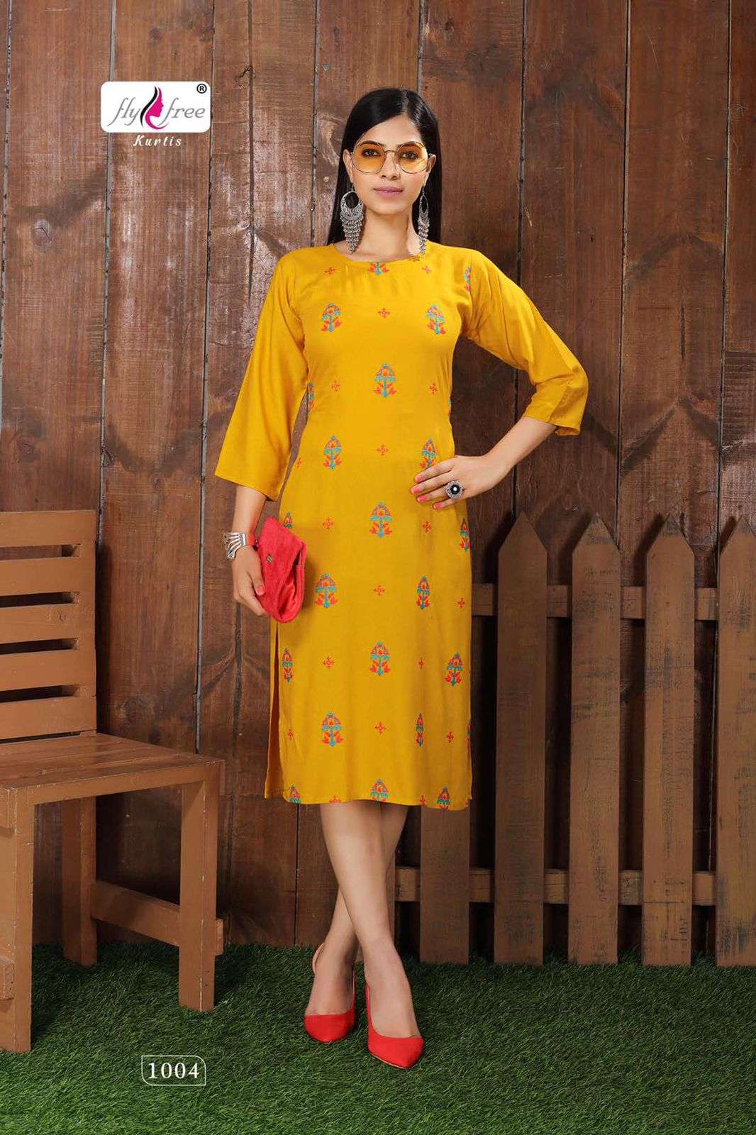 SANTA BY FLY FREE 1001 TO 1008 SERIES DESIGNER STYLISH FANCY COLORFUL BEAUTIFUL PARTY WEAR & ETHNIC WEAR COLLECTION RAYON EMBROIDERY KURTIS AT WHOLESALE PRICE