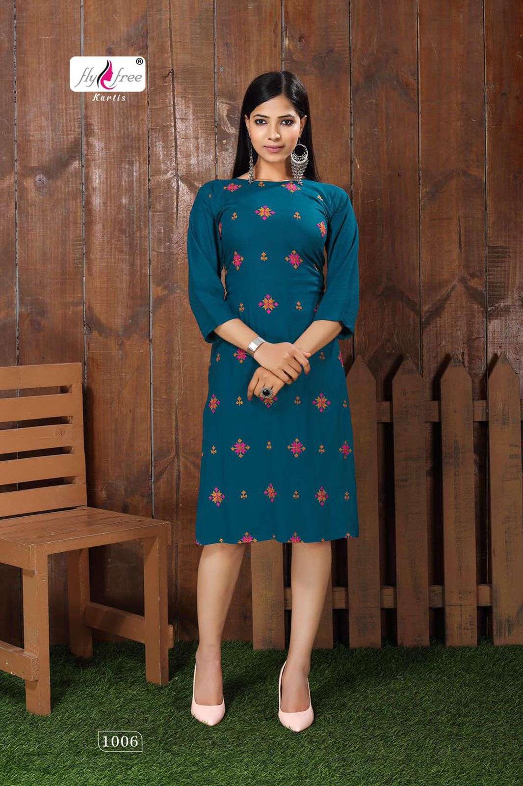 SANTA BY FLY FREE 1001 TO 1008 SERIES DESIGNER STYLISH FANCY COLORFUL BEAUTIFUL PARTY WEAR & ETHNIC WEAR COLLECTION RAYON EMBROIDERY KURTIS AT WHOLESALE PRICE