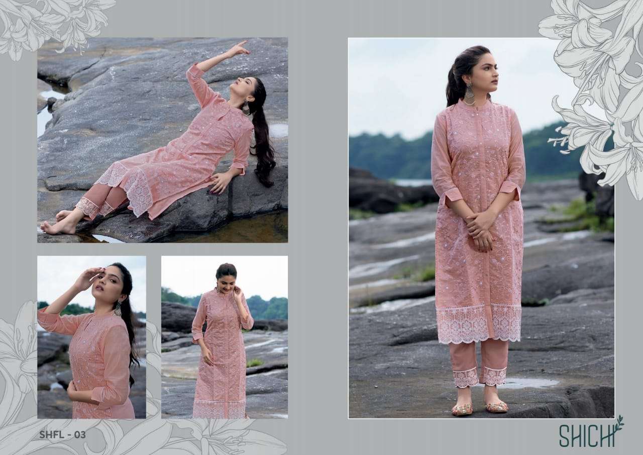 FALAK BY SHICHI 01 TO 06 SERIES DESIGNER STYLISH FANCY COLORFUL BEAUTIFUL PARTY WEAR & ETHNIC WEAR COLLECTION CHANDERI EMBROIDERY KURTIS AT WHOLESALE PRICE