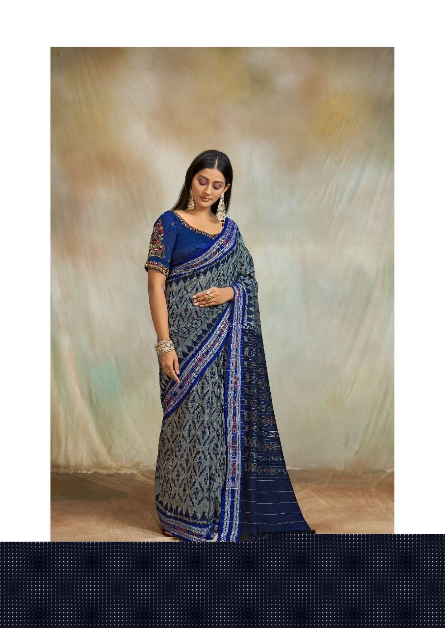 MAGGAM BY SR 1001 TO 1012 SERIES INDIAN TRADITIONAL WEAR COLLECTION BEAUTIFUL STYLISH FANCY COLORFUL PARTY WEAR & OCCASIONAL WEAR COTTON PRINT SAREES AT WHOLESALE PRICE